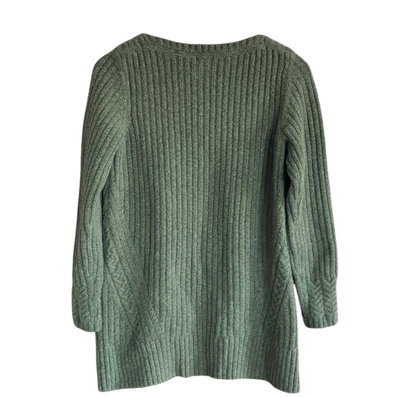 L.L. Bean Cable Sweater Crewneck Green Size XS - Picture 5 of 7